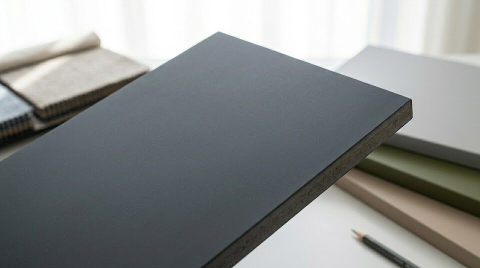 Modern mutfak tasarımında parmak izi tutmayan, soft touch dokulu Supramat MDF ile yapılmış mat yüzeyli dolaplar.