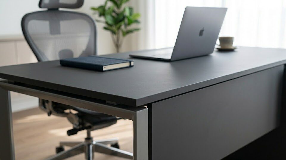 Modern tasarıma sahip, parmak izi tutmayan soft touch dokulu Supramat MDF mutfak dolapları.